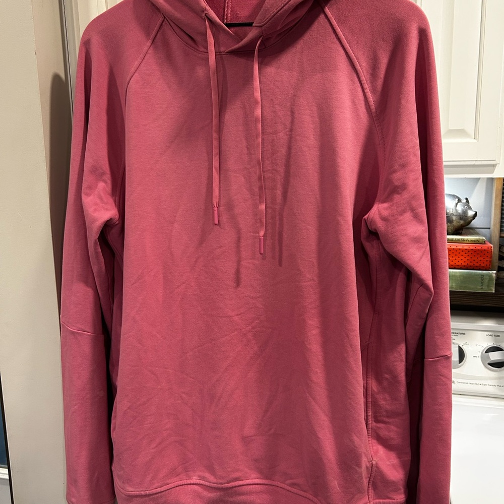 lululemon Smooth Spacer Classic-Fit Pullover Hoodie mens L pink blossom